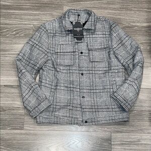 V.I.P Collection Men's Monochrome Plaid Jacket